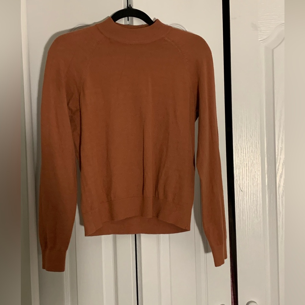PIECES dark salmon sweater